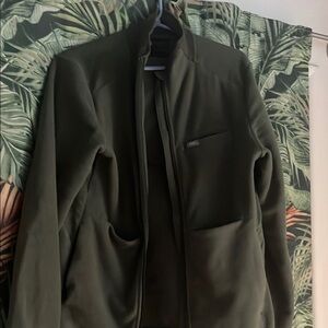 Figs Olive Green Fleece Jacket